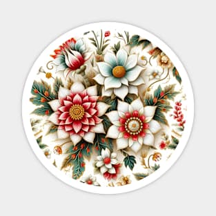 White Flowers Magnet